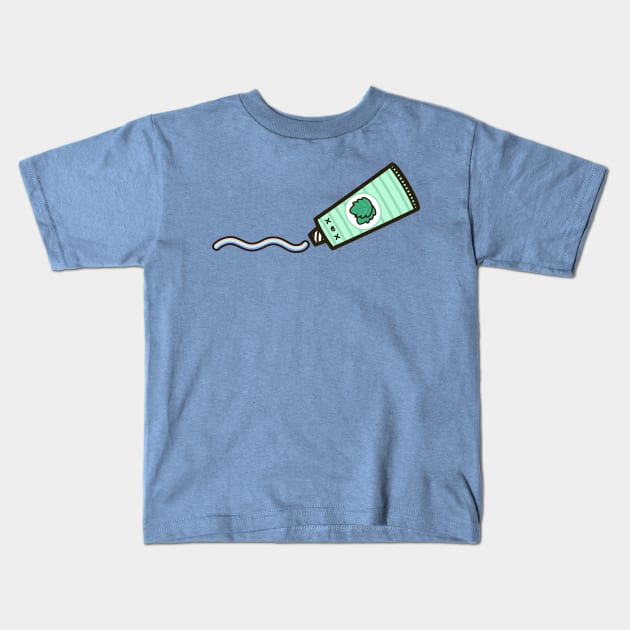 Toothpaste Kids T-Shirt by peppermintpopuk